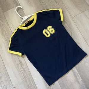 Edikted Blokecore Tshirt kassidy contrast womens Navy Blue xsmall sporty casual